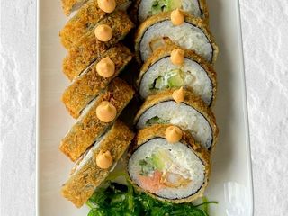 Krewetka i Łosoś tempura