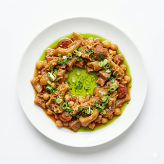 Callos de cerdo con aceite de cebolleta (葱油猪肚片)