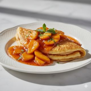 Crepe Mermelada De Melocotón