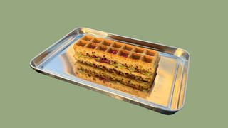 Gofr pistacja & malina