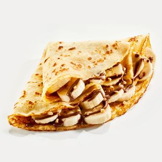 Dos crepés de Nutella y plátano