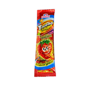 trueno pop caramelo con chasquido sin gluten, fresa 
