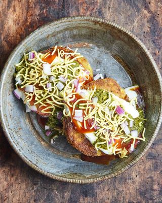 Veg aloo tikki chaat