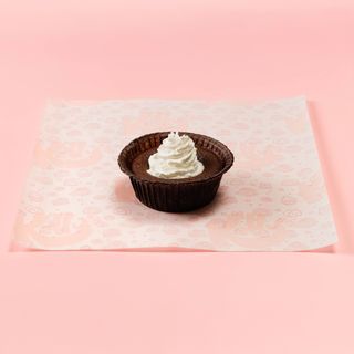 Chocolate lava cake + panna