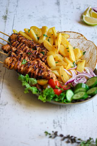 Plain Chips with Mishkaki Stick