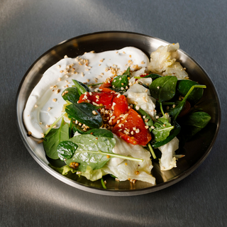 З фетою + печений перець та шпинат