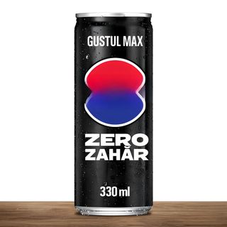 Pepsi Zero Zahar, Bautura Cola, Doza, 330ML