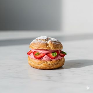 Bignè alla fragola 1 pezzo