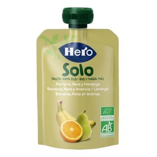 Pouch Plátano, Pera y Naranja Eco Hero Solo 100 Gr.