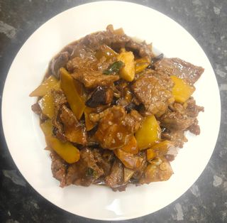 Ternera Con Bambú Y Setas Chinas