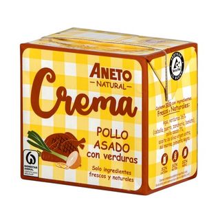 Crema De Pollo Asado Con Verduras Aneto, Brik 500 Ml