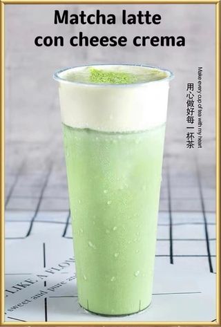 Bubble tea matcha latte 