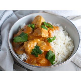 Creamy Chicken Stroganoff With Rice