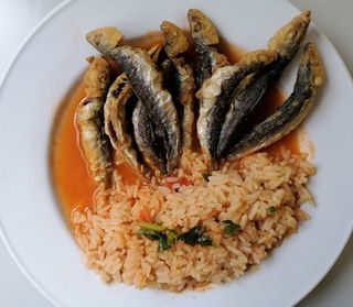 Petinga com Arroz de Tomate