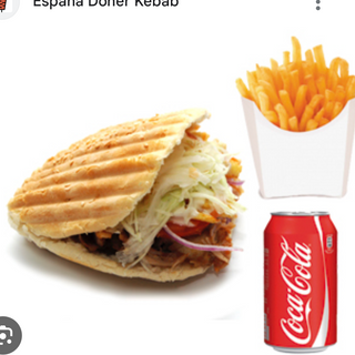 Menú Doner kebab. Ternera  Pollo Mixto