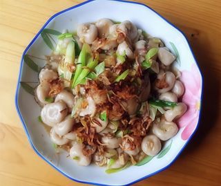 Gnocchi di riso con carne e verdure