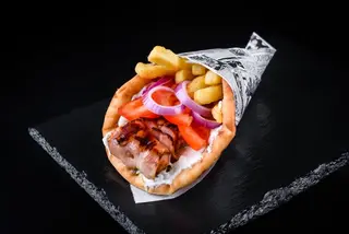 Gyros pita cu pui (Greek kebab)