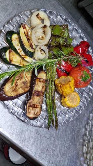 Parrillada de verduras.