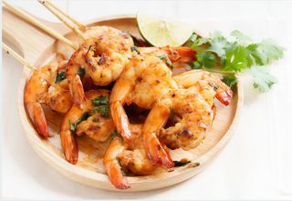 122. Langostinos Con Jengibre Y Puerro Al Estilo Cantones