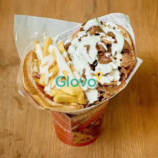 Kebab w bułce samo mięso