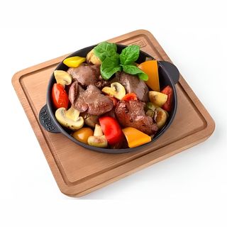 Печень с овощами