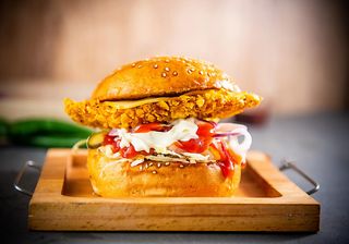 Mini crispy chicken burger