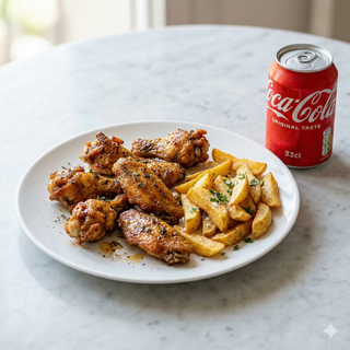 Menú Alitas De Pollo (6 Uds.)
