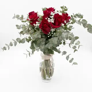 Ramo de 6 rosas rojas