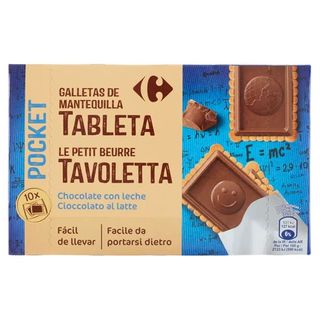 Galletas Mantequilla Con Chocolate con Leche Carrefour 250 G