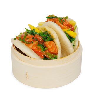 Bao z łososiem Teriyaki