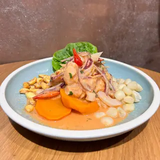 Ceviche Mixto En Crema De Rocoto 