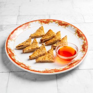 Tostada De Gambas Con Sésamo