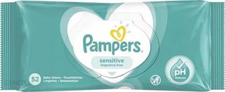 Chusteczki pielegnacyjne sensitive Pampers. 
