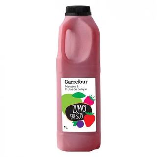 Zumo Manzana-Frutos del Bosque Carrefour 1L.