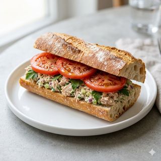 Bocadillo De Atún Y Tomate