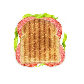 Salame, formaggio, insalata & mayo toast