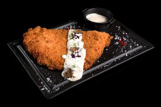 Snitel de porc cu gorgonzola si trufe