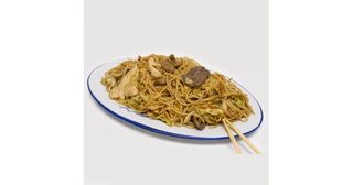 236. Спагети със свинско + Свинско по Съчуански + салата (1950г)