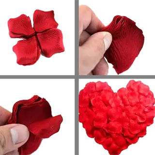 Pétalos Rosas Rojas Artificiales (100 Uds.)