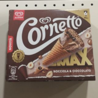 *ALGIDA CORNETTO MAX NOCCIOLA CIOCCOLATO X6 G.390