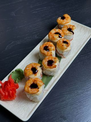 Запечений з креветкою