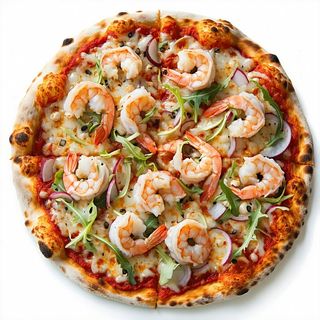 Piazza insalata di gamberetti