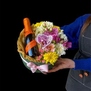 Pastel Velvet - cutie cu prossecco si flori 