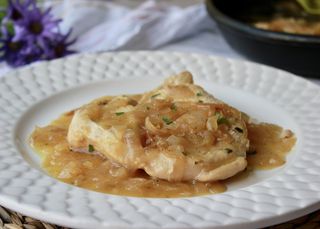 Pollo Con Cebolleta Y Jengibre A La Plancha