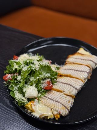 Омлет з вугрем та пармезановим кюлі