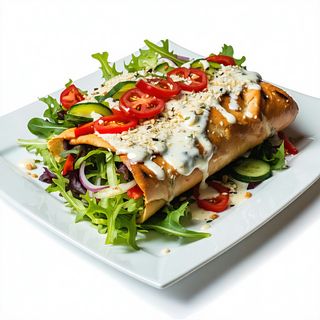 Döner en Plato con Ensalada