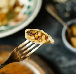 pierogi z kurkowym kaszotto