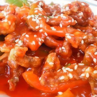 35. Ternera Con Salsa Picante