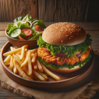 Plato Hamburguesa De Pollo