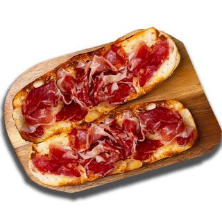 Pan con tomate y jamón